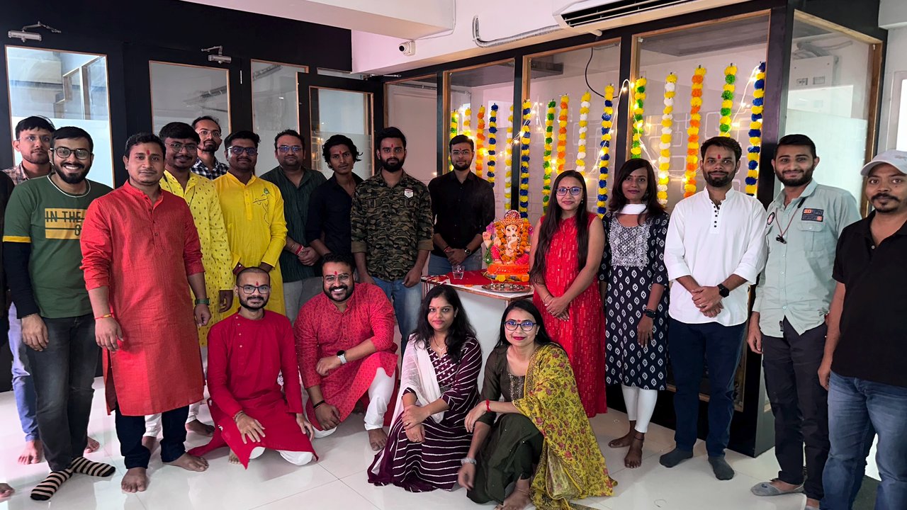 Ocius_Technologies_employee_Ganpati_celebration